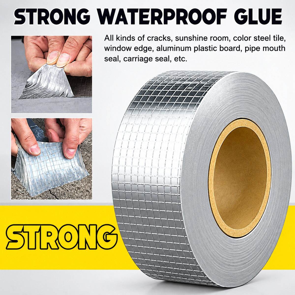 Aluminum Foil Butyl Self Adhesive Waterproof Tape (5 Meter)